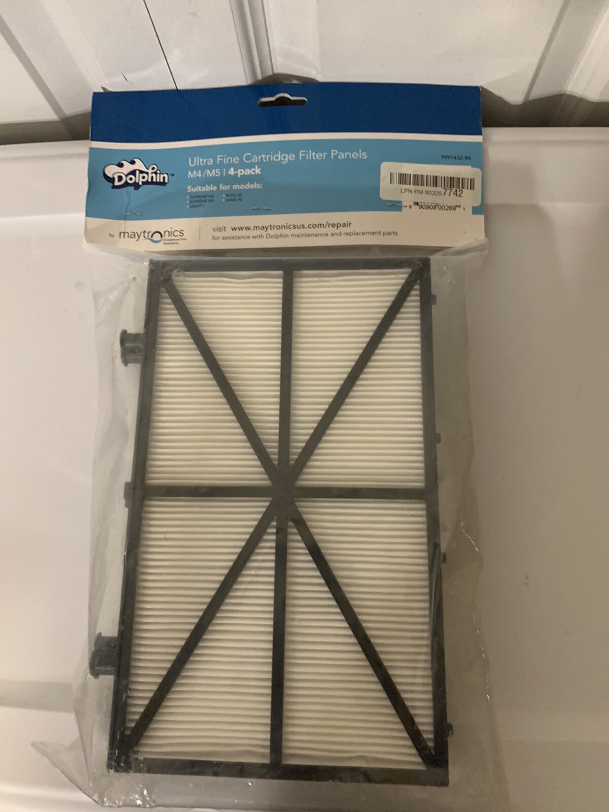 Maytronics Dolphin Large Ultra Fine Cartridge Filter Panel Pack of 4 9991425 R4