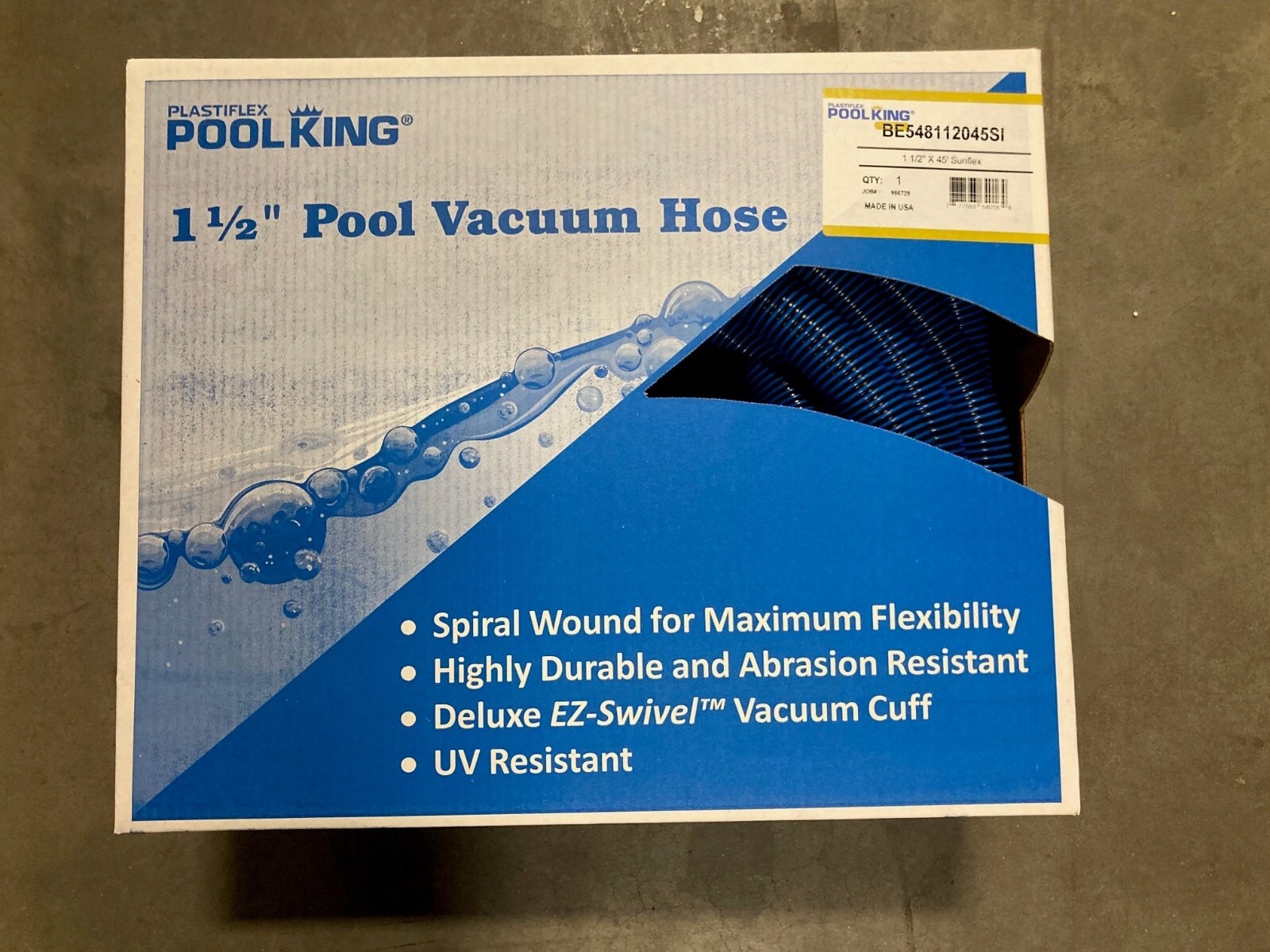 Plastiflex Pool King 45&prime; x 1 1/2&Prime; Pool Vacuum Hose