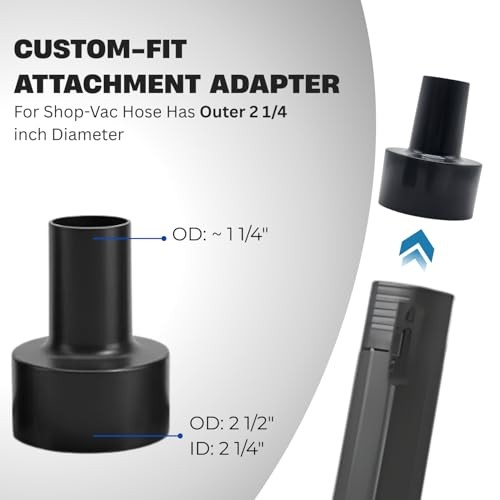 Universal Vacuum Hose Adapter Kit Reducer Attachment Set Converter from 1 1/2
