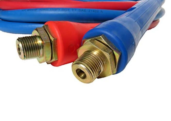 15&prime; Heavy Duty Straight Air Line Hose Assembly with Dura Grips – Dura Grips