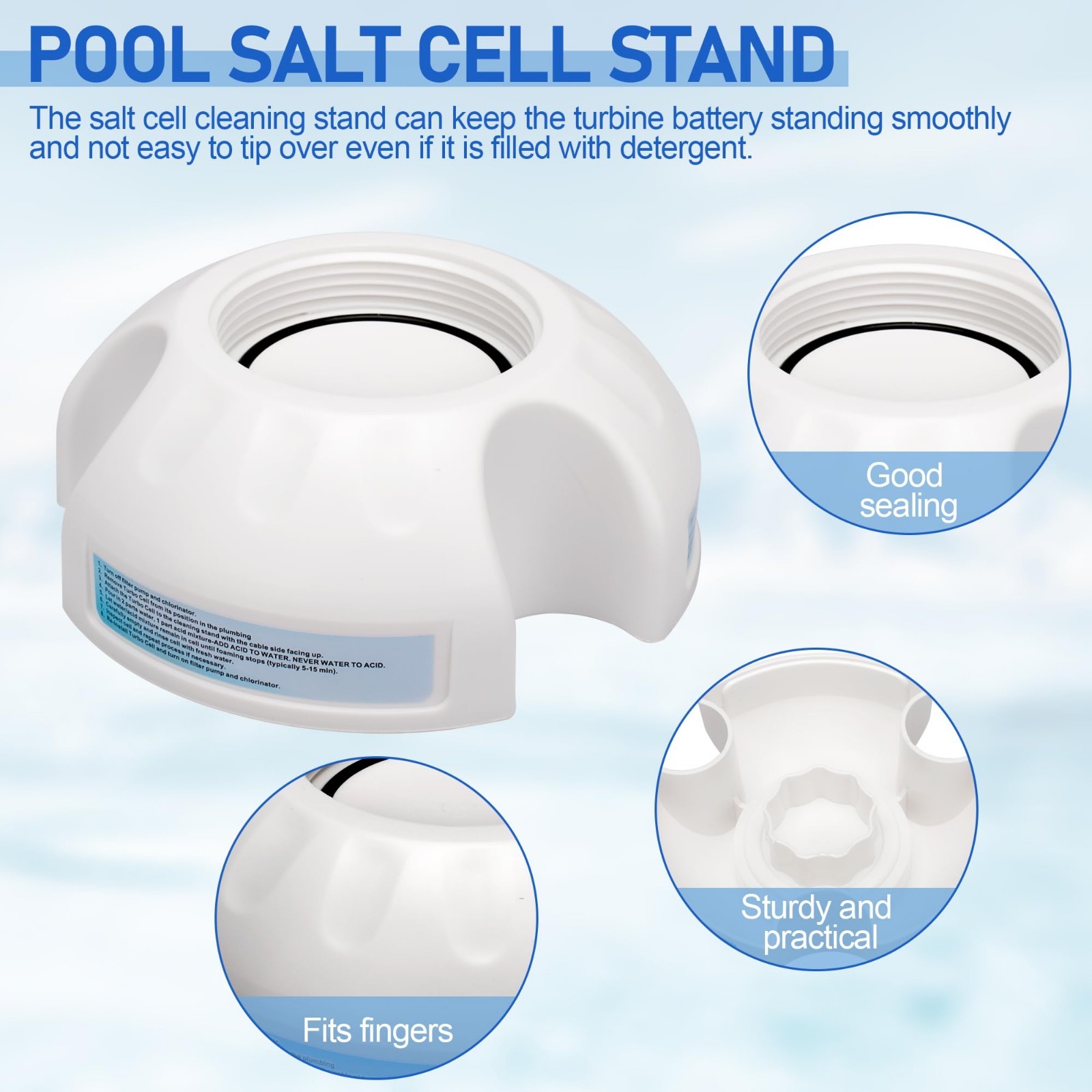 Replacement Pool Salt Cell Stand for Hayward Turbo Cells – Cleaning Accessory
