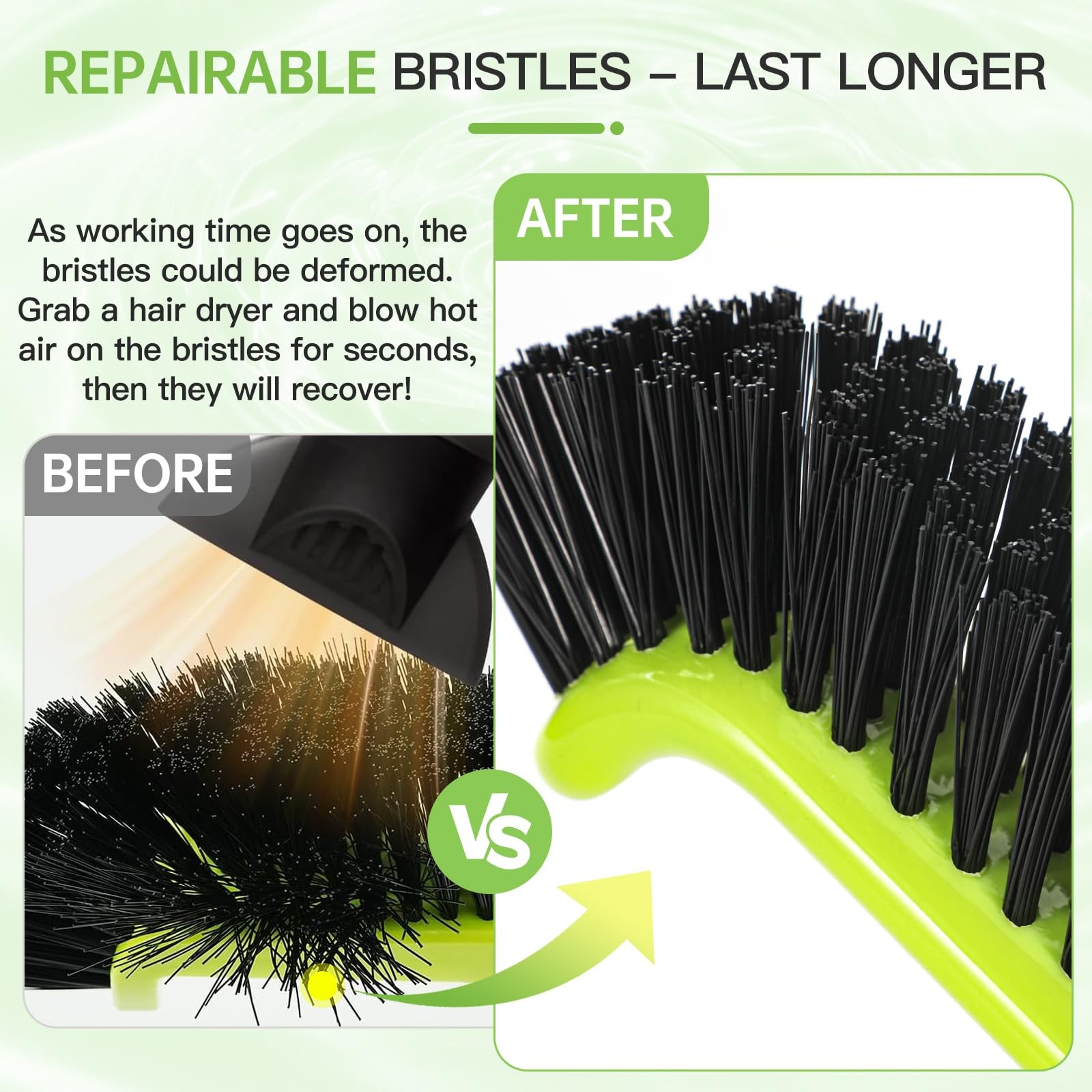 Pool Brush Head, Scrub Brush with Premium Nylon Bristles,Curved Ends High