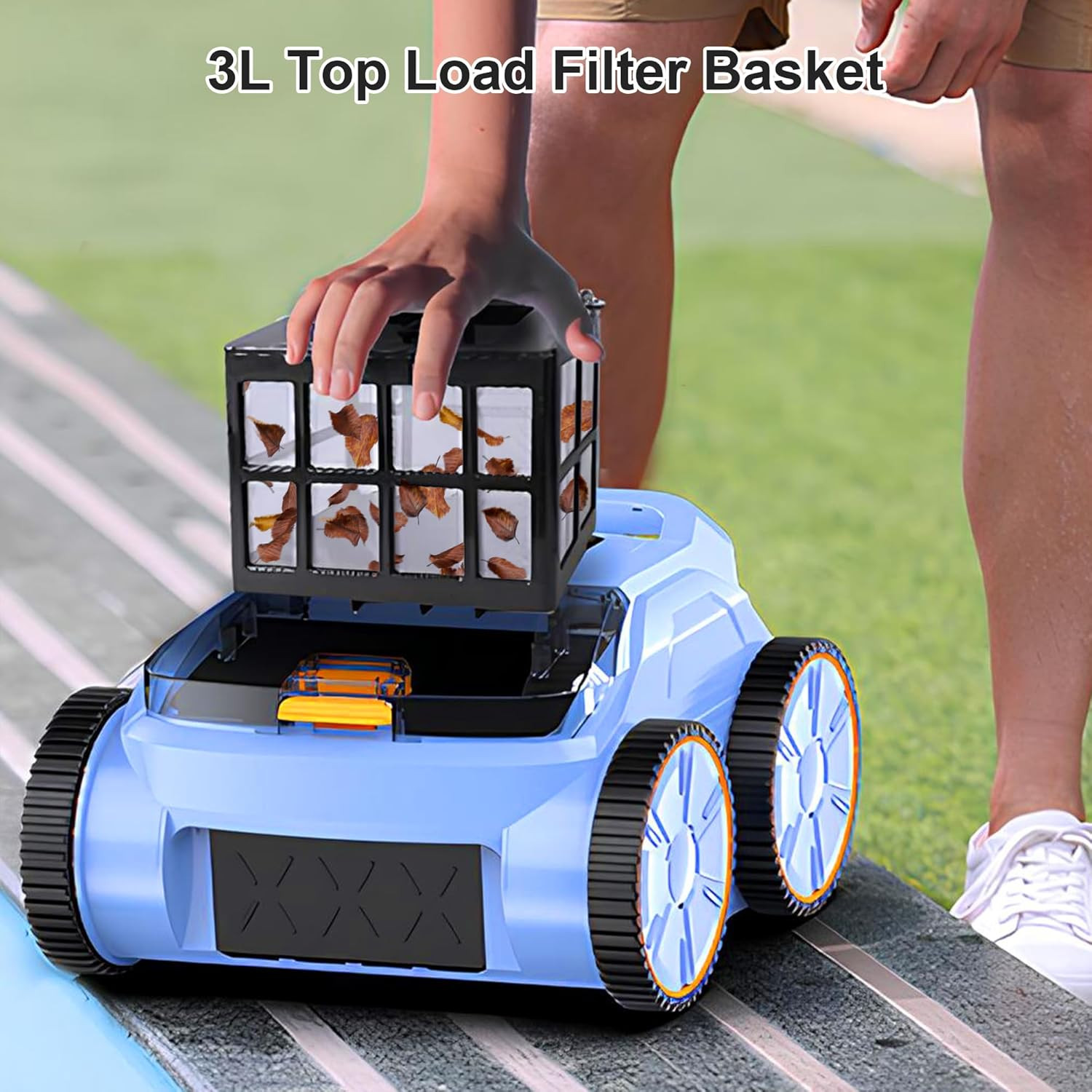 Robotic Pool Vacuum, Pool Cleaner for Inground Pools, Smart Navigation, Floor/Wa