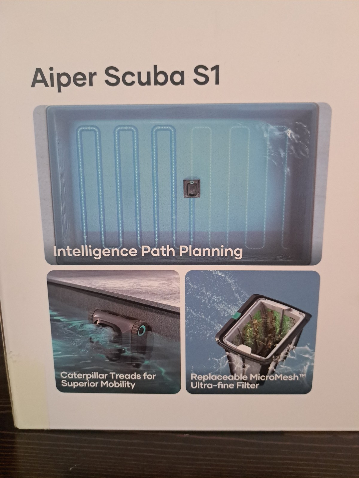 Aiper Scuba S1 Smart Wall Climbing Robot Cordless Automatic Pool Vacuum Cleaner