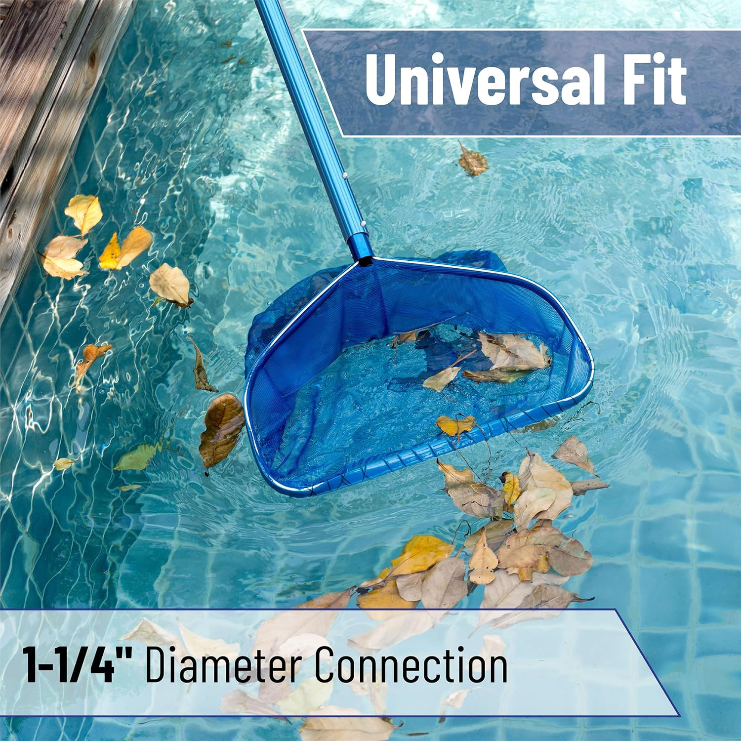 – Telescopic Pool Pole, 12 Ft, Adjustable 3Pc Expandable Cleaning Pole |