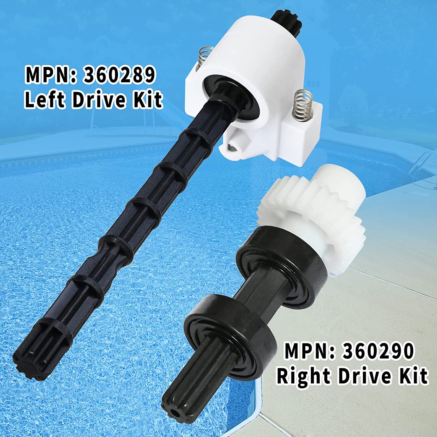 360289+360290 Left Right Drive Combo Set For Kreepy Krauly Warrior Pool Cleaners
