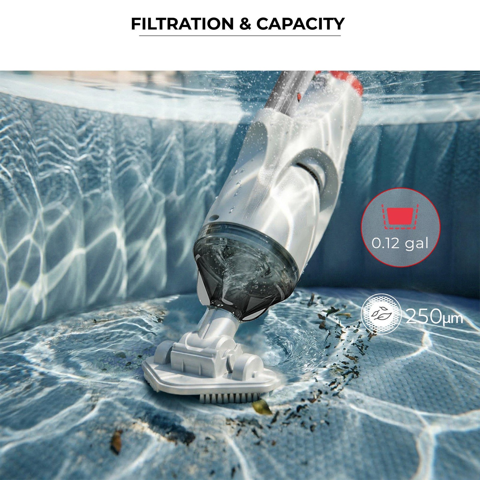 Voltera 05 Cordless Rechargeable Handheld Pool and Spa Precision Spot Vacuum