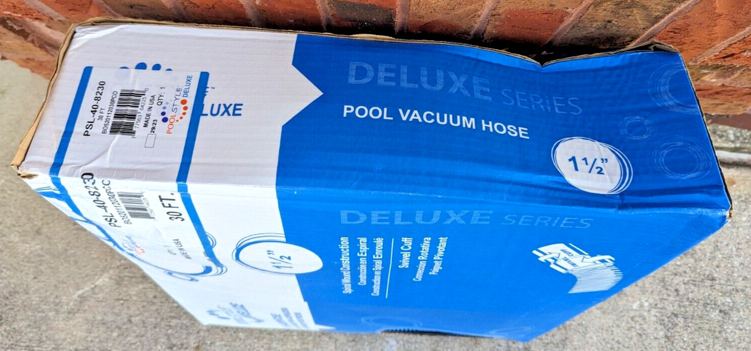 Open Box Pool Style Deluxe PSL-40-8230 1-1/2&Prime; x 30&prime; Vacuum Hose With Vacuum Head