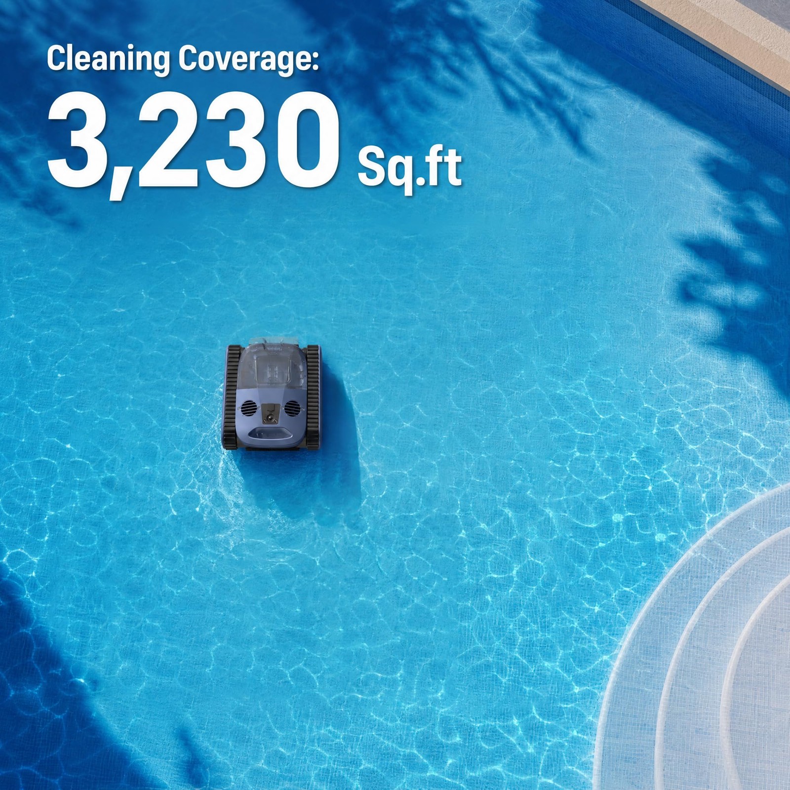 (2026 New) Cordless Robotic Pool Cleaner, 240-Min Wall-Climbing Automatic Poo…