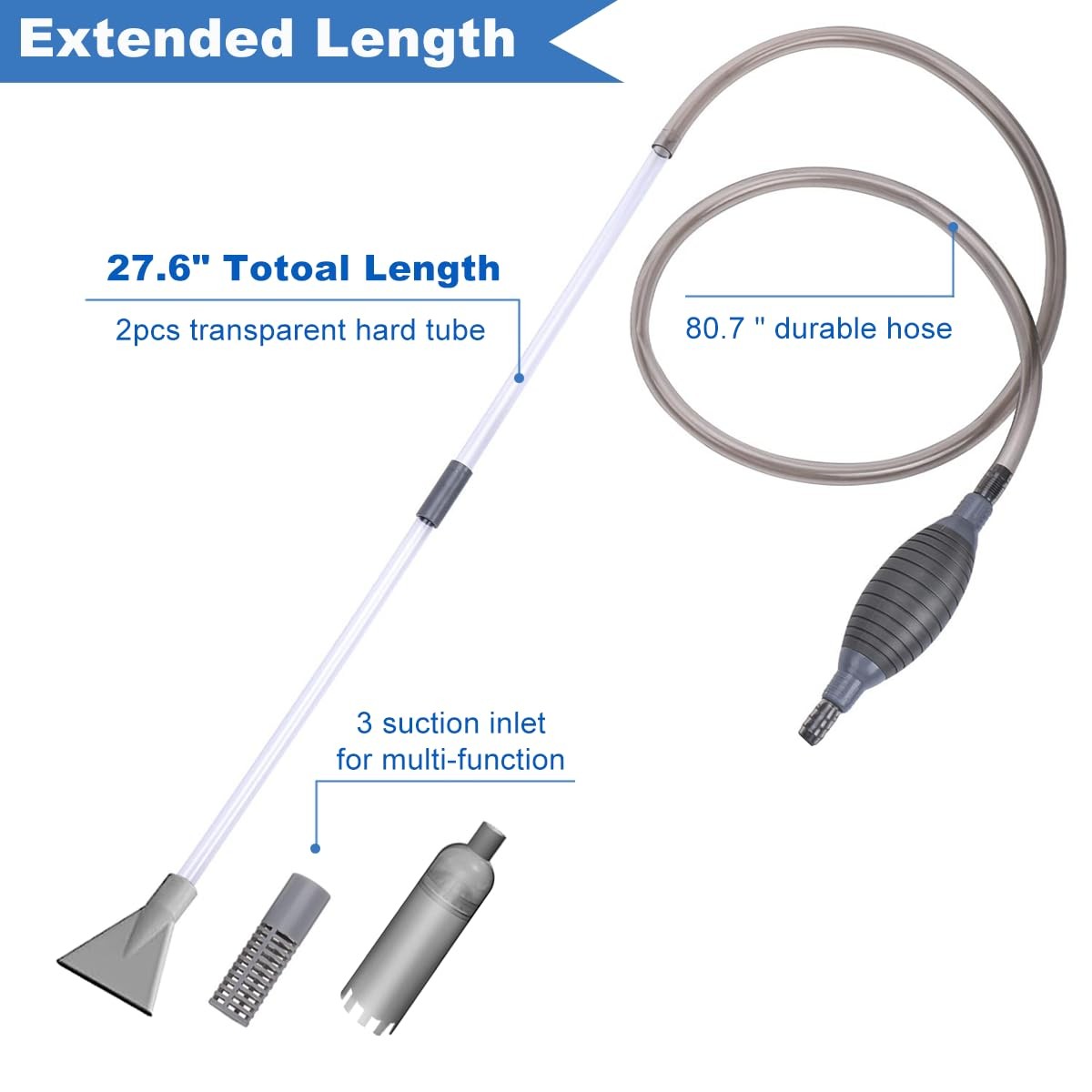 Hot Tub Vacuum Spa Vac, 10FT Manual Spa Vacuum Wand Cleaner Cordless Pool Cle…