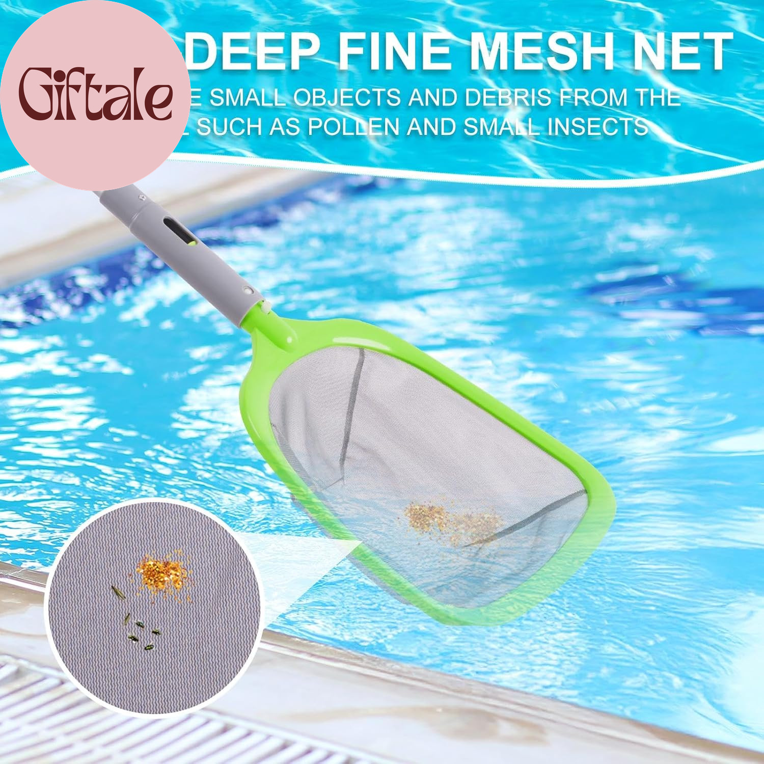 Deluxe Swimming Pool Cleaning Kit with Spa Jet Vacuum Cleaner,Brush, Semi-Deep S