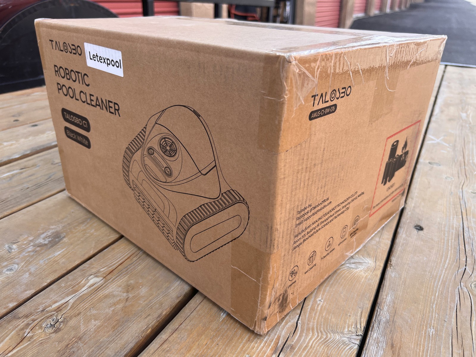 TALOSBO C1 Cordless Robotic Pool Vacuum Cleaner – Black/White