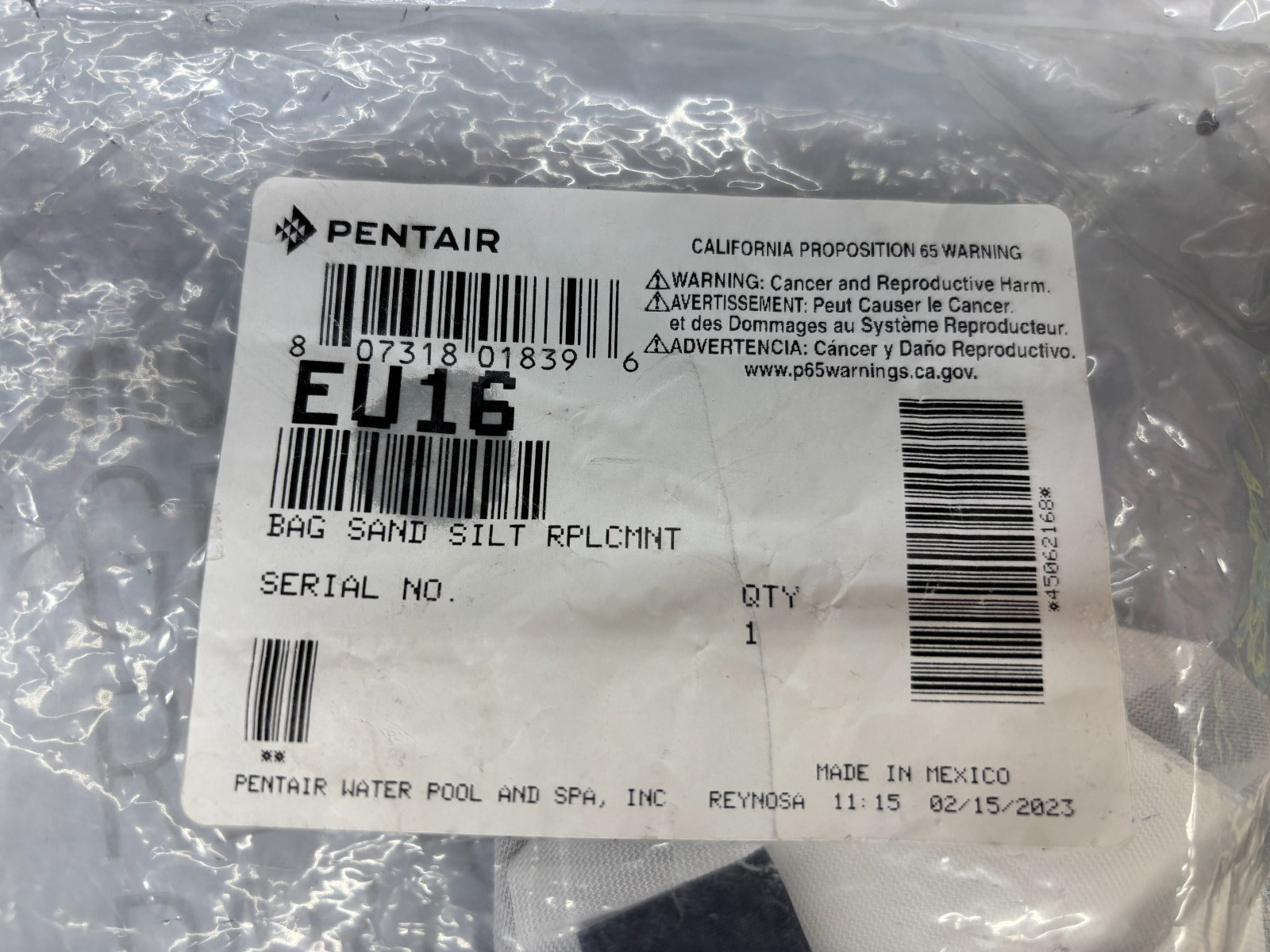 Pentair EU16 Replacement Legend Kreepy Krauly Fine Mesh Bag