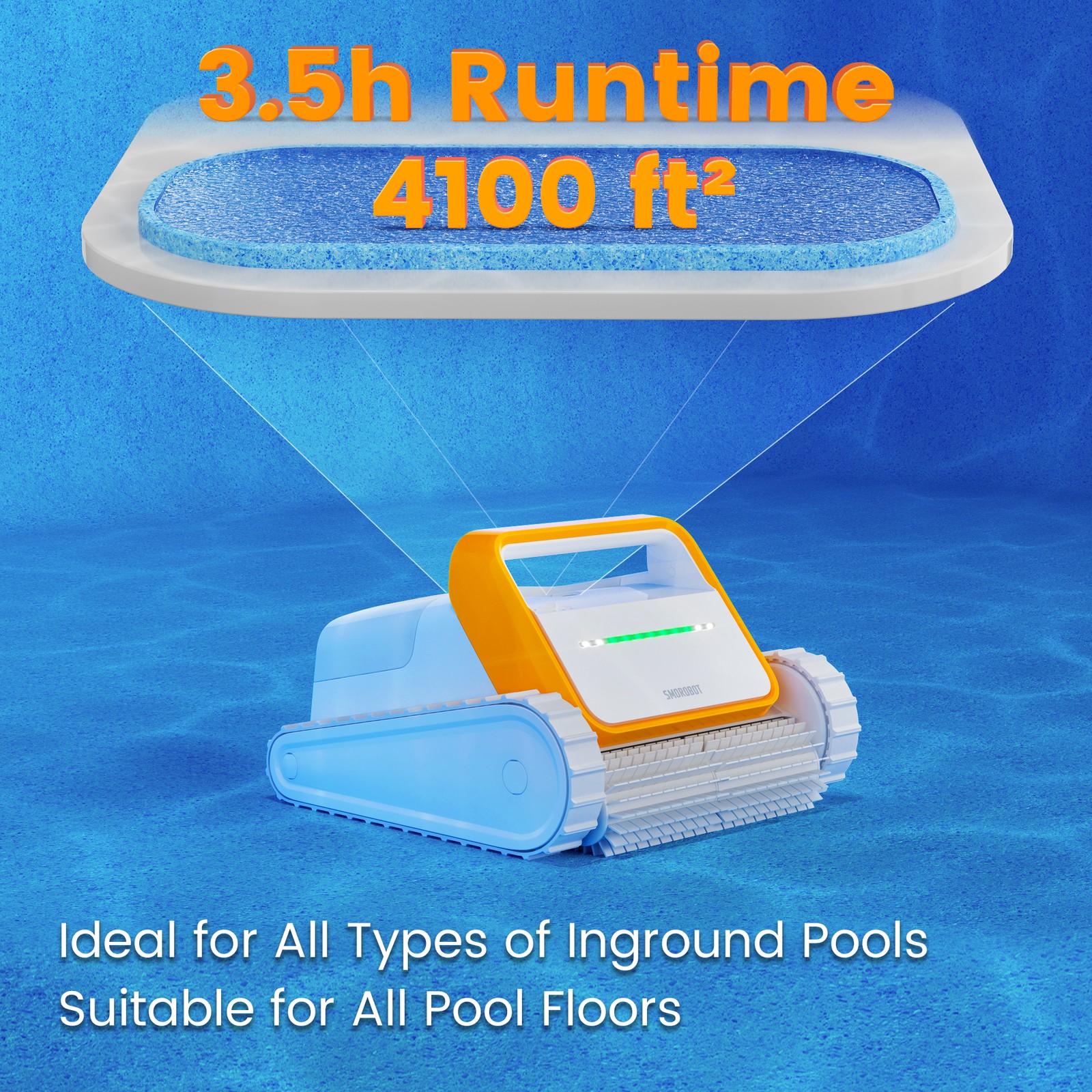 SMOROBOT (2023) Tank X11 Cordless Rechargeable Robotic Pool Cleaner (Open Box)