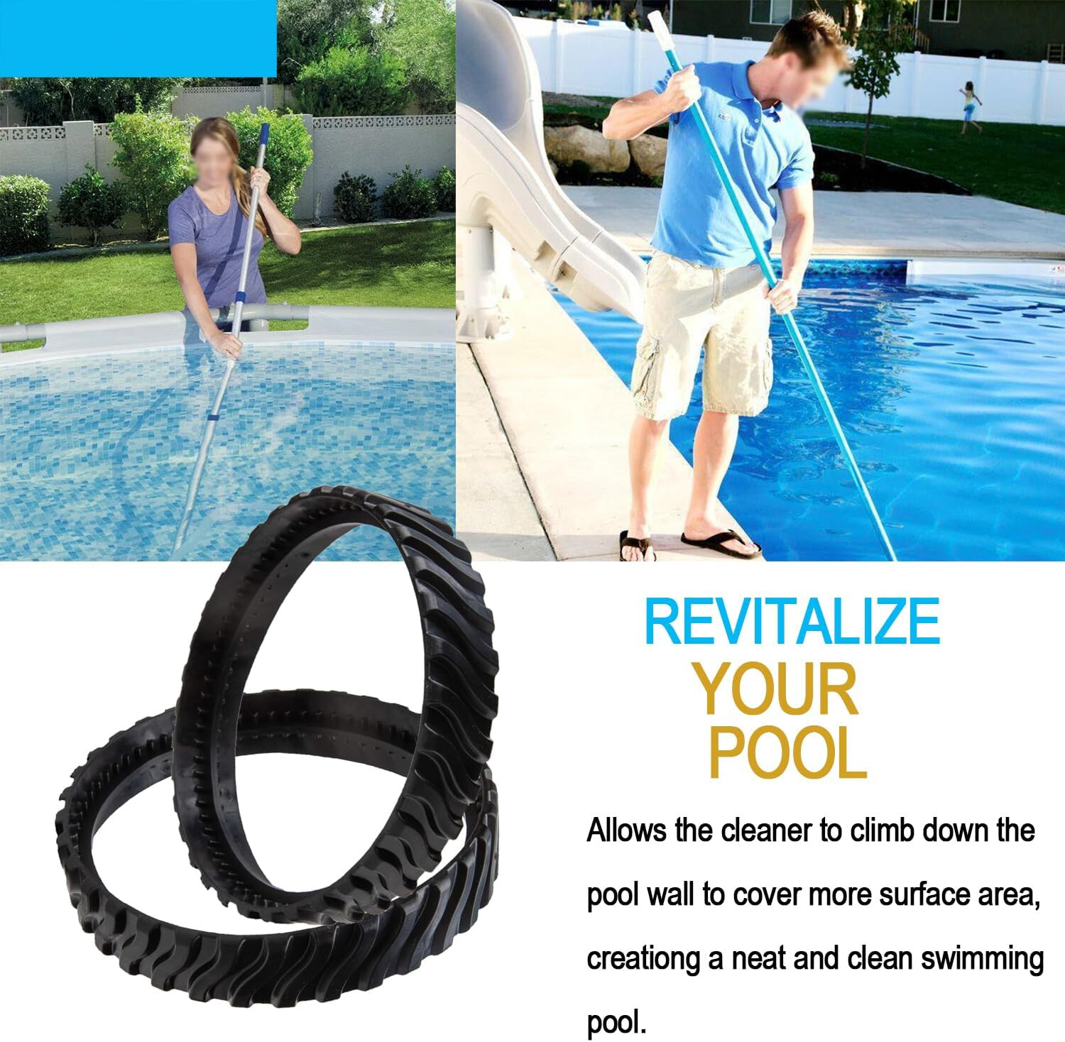 2 Pack Fit for Zodiac Baracuda MX8 MX6 Pool Cleaner R0526100 Ultra Durable Track