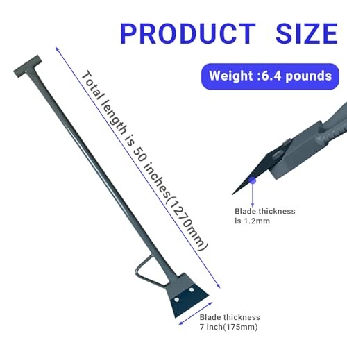 Heavy Duty 7&Prime; Floor Scraper Scraper – Tile Clips Remover