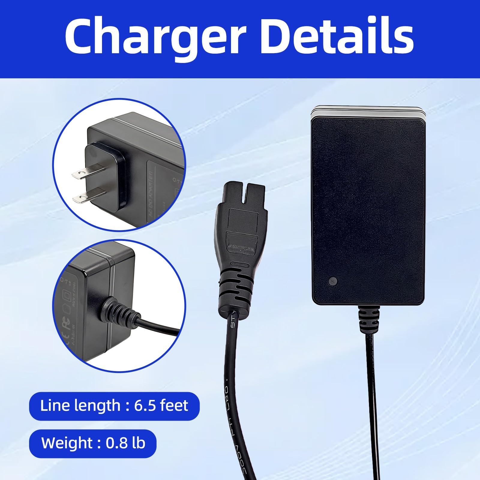25.2V AC Adapter Power Charger for WYBOT Cordless Robotic Pool Vacuum
