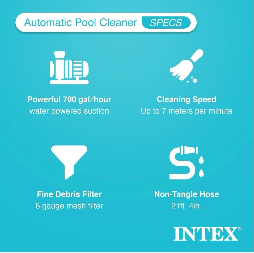 Intex 28005E Swimming Pool Floor and Wall Cleaner Robot Vacuum