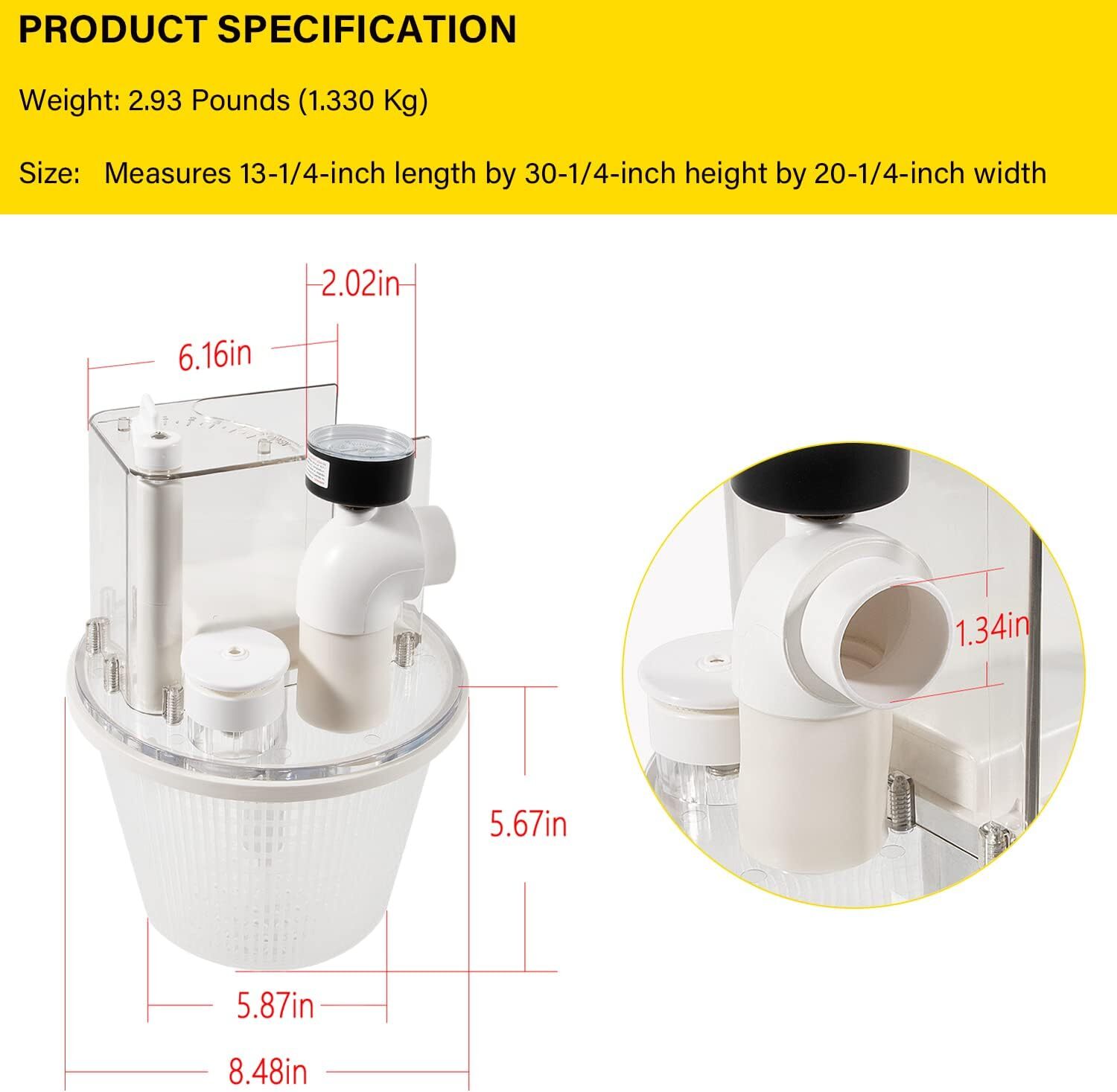 Replace for Pentair R211100 Vac-Mate Pool Cleaner Dispenser Box Skimmer Complete