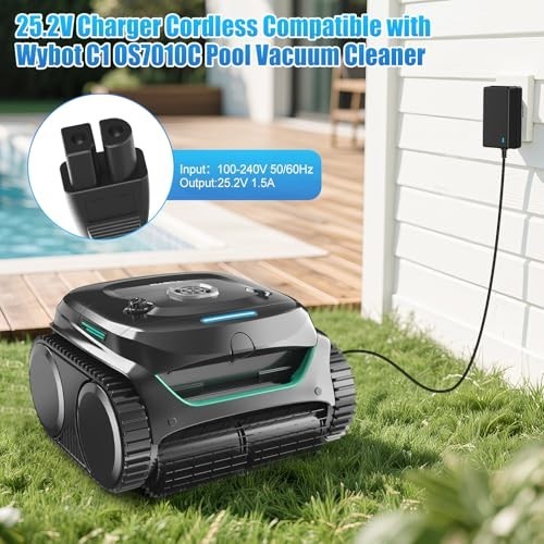 25.2V Charger Adapter for Robotic Pool Cleaner, Compatible with Cordless Vacuum