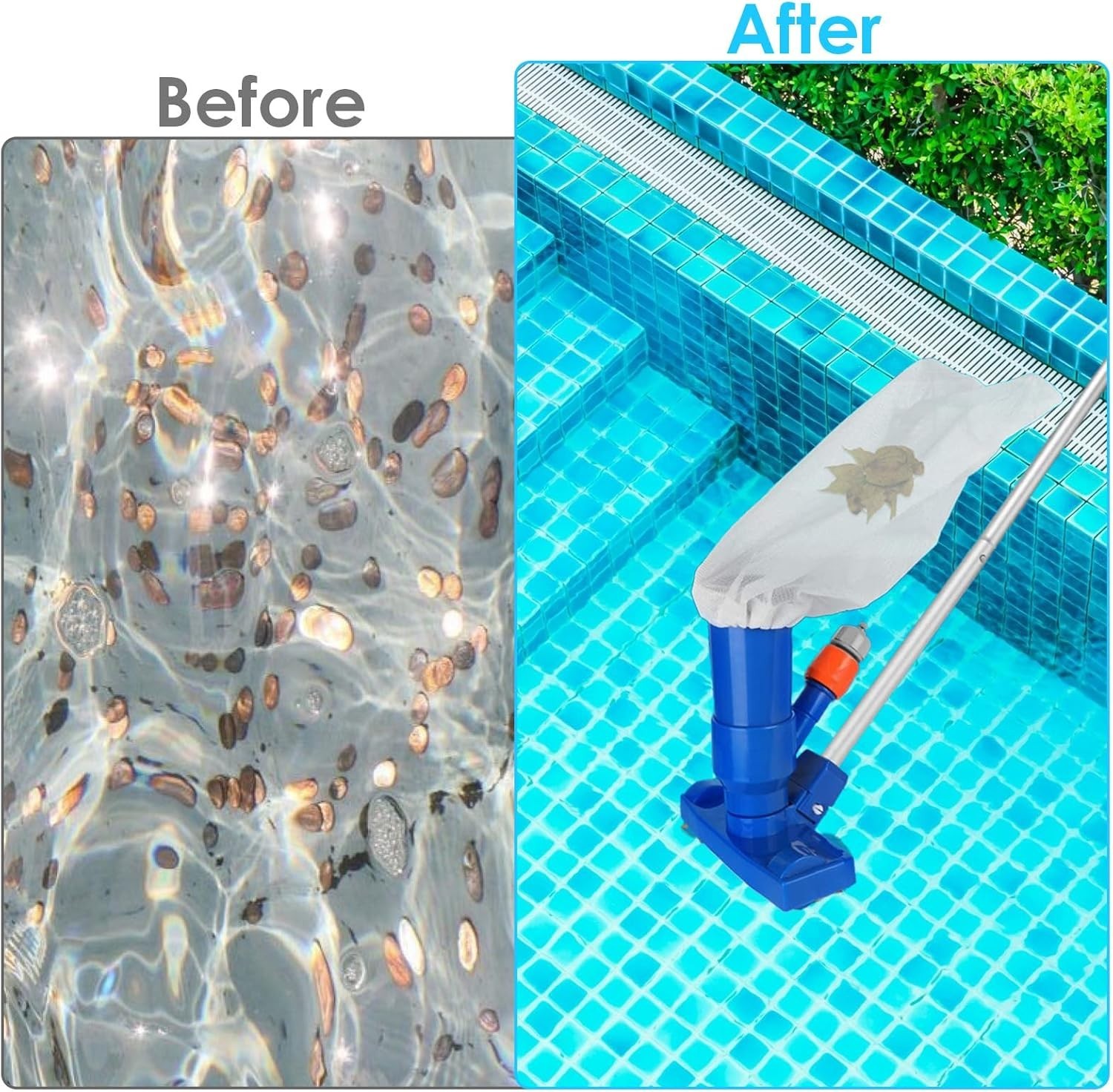 4 PCS Pool Vacuum Replacement Mesh Bag, Fine Mesh Filter Bags Pool Cleaner Bag S