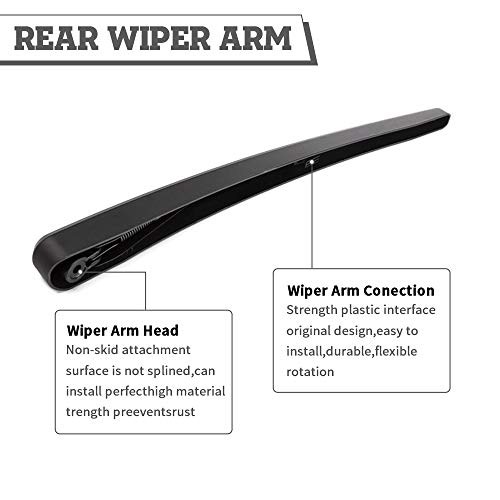Rear Wiper Arm & Blade Kit,Exact-Fit Replacement for Chevy Equinox 2010-2017