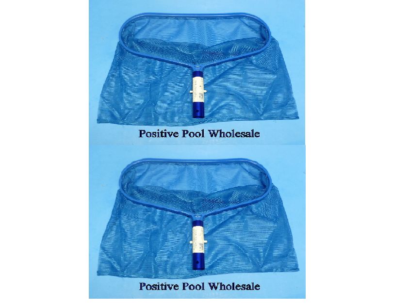 POOL SPA SKIMMER LEAF RAKE NET DEEP BAG ALUMINUM HANDLE 2 PACK