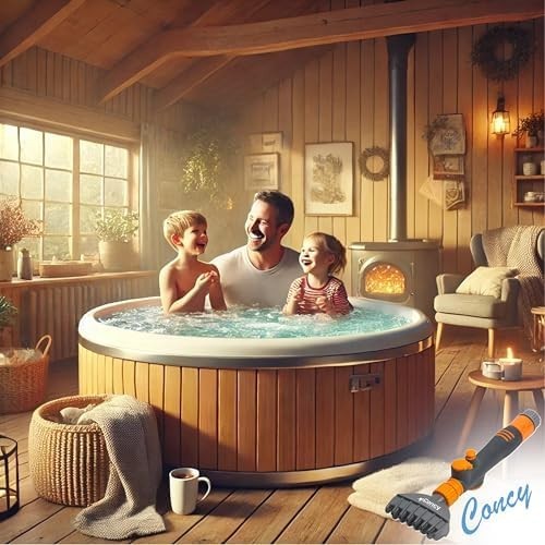 Pool Filter Cartridge Cleaner Wand Hose Attachment 7 Jet Spa Hot Tub Clean Brush