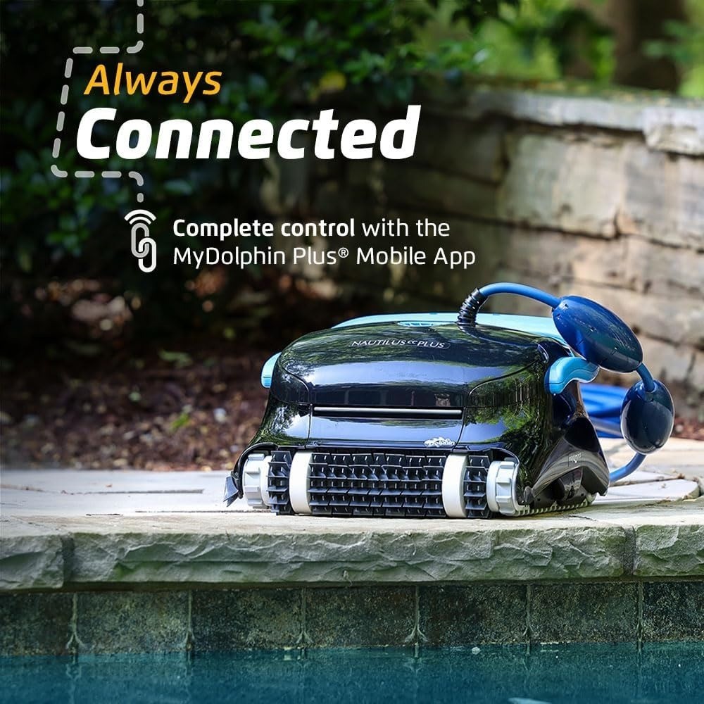 Automatic Robotic Pool Vacuum Cleaner for In-Ground Pools Up to 40 Feet, Wi-Fi