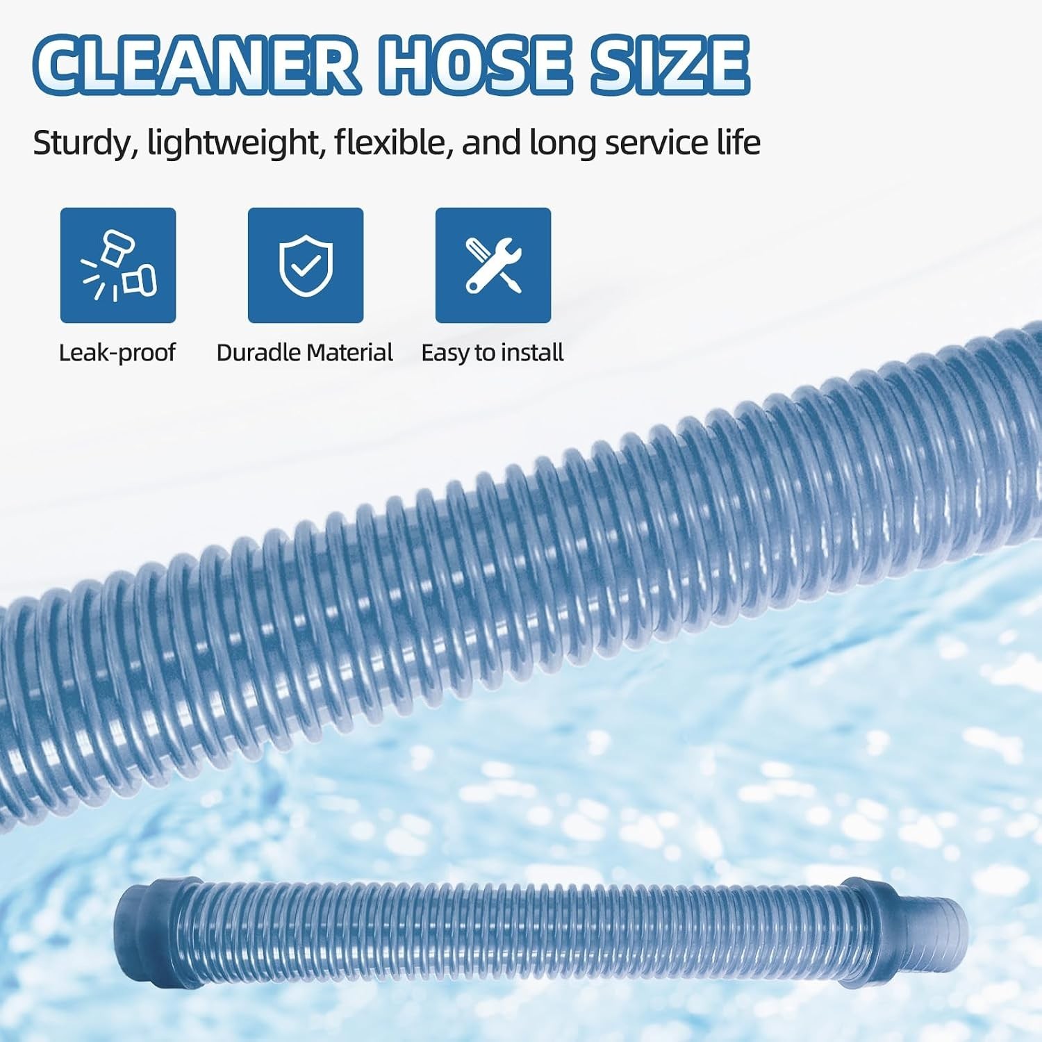 Durable Blue GW7911 Cleaner Hose for Pentair Kreepy Krauly GW7900, 14.75&Prime; Length