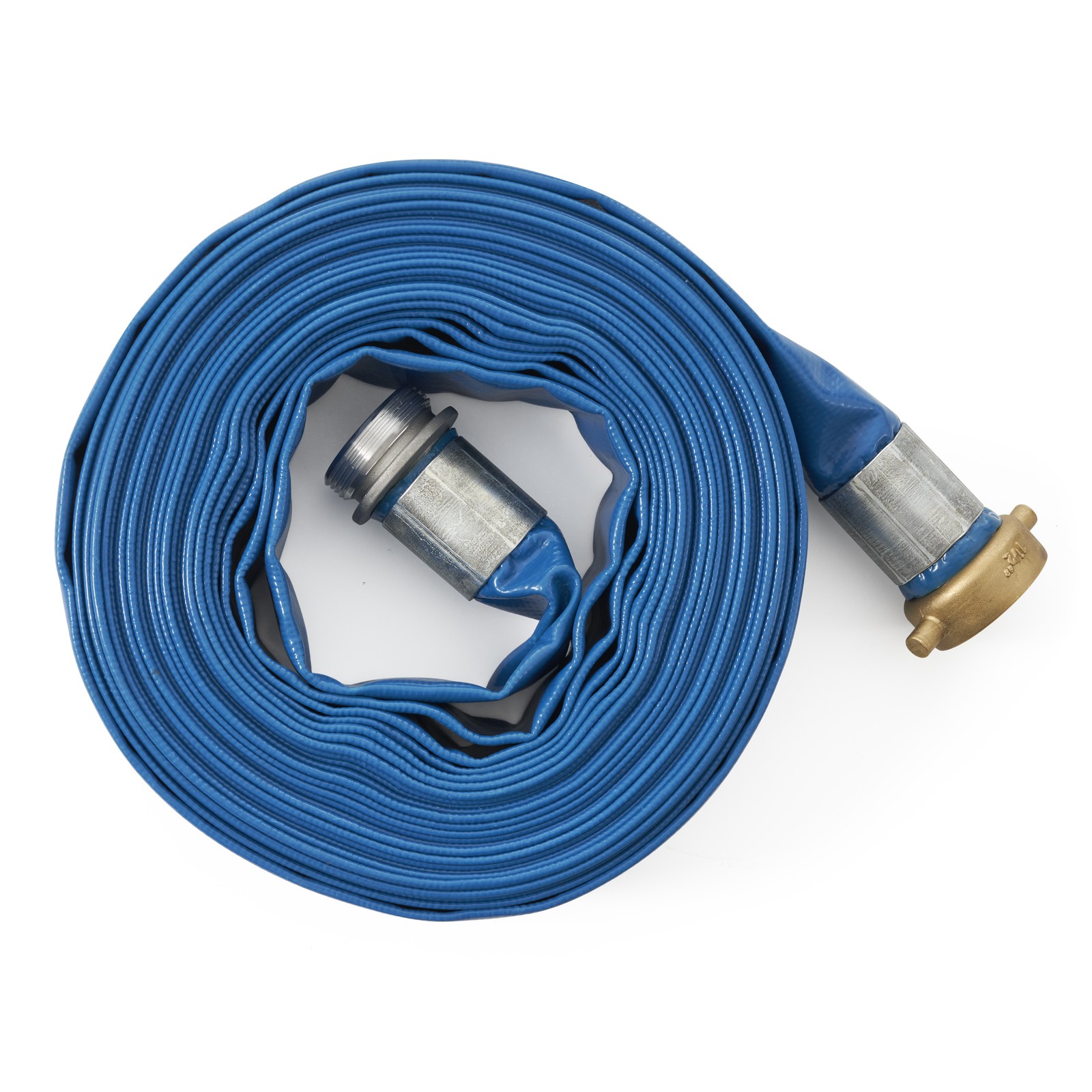 Apache 98138015 1.5&Prime; Diameter 50&prime; Length 75 PSI PVC Lay Flat Hose, Blue (3 Pack)