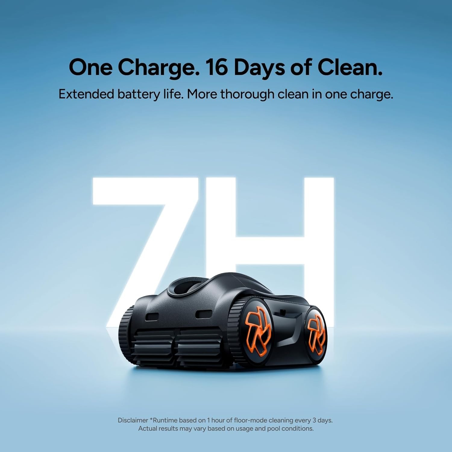 iGARDEN 7H Runtime Cordless Robotic Pool Cleaner Wall Climbing For Inground