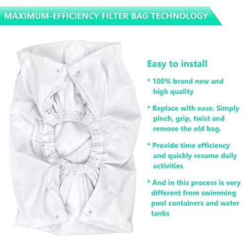 A8111PK/8111/8101 Pool Cleaner Fine Filter Bag Replacement for Aquabot