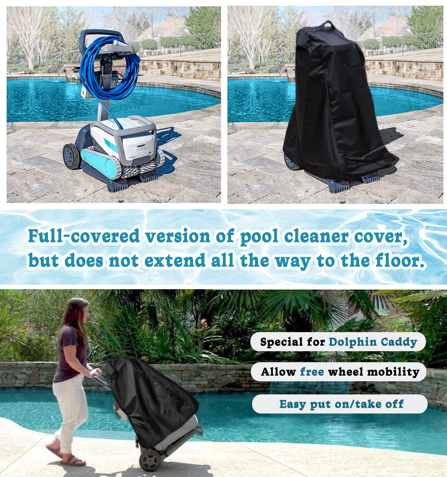 9991794-R1 Replace for Maytronics Caddy Cover Fit for Dolphin Pool Vacuum Caddy