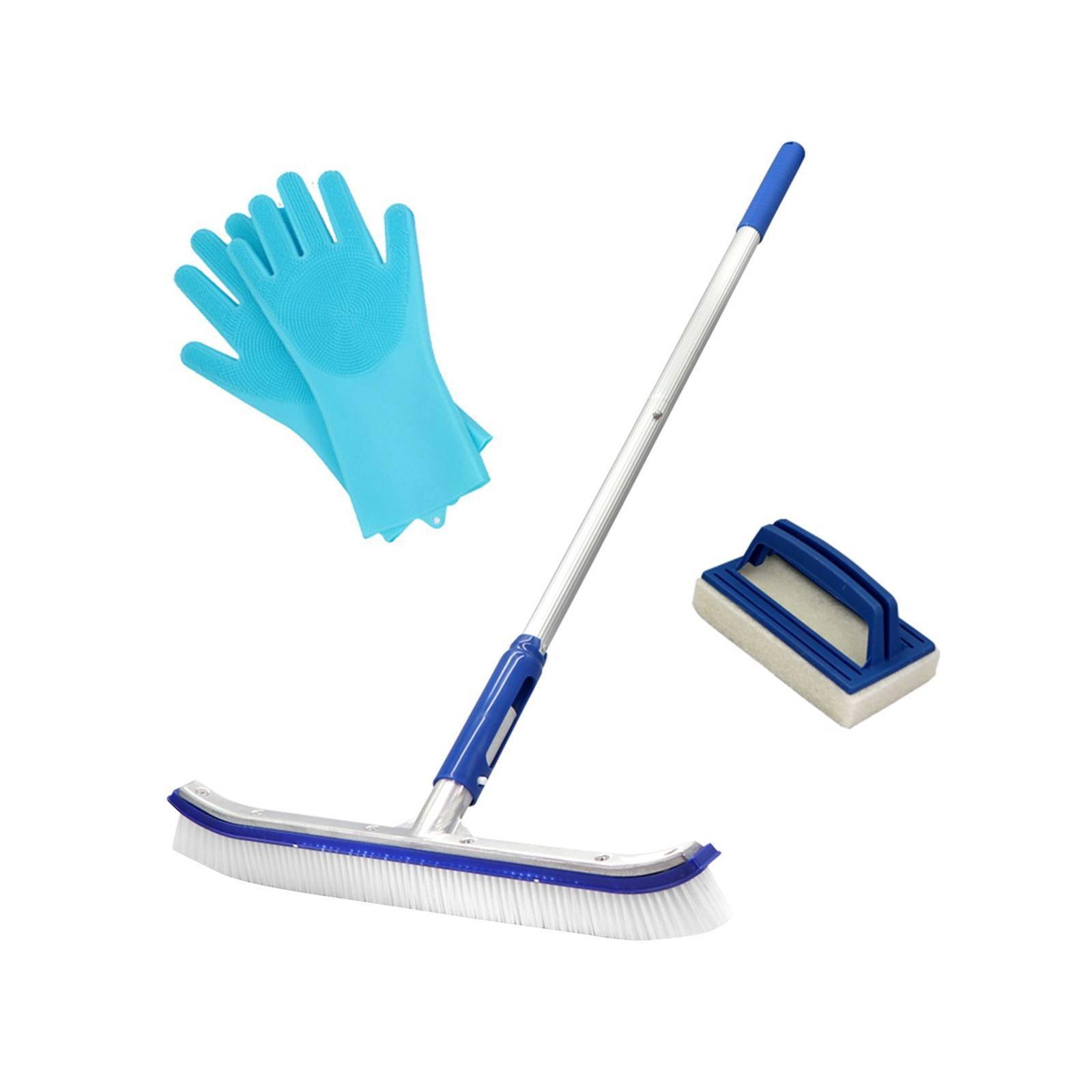 44 Cm Pool Cleaning Brush with Aluminum Rod Set,