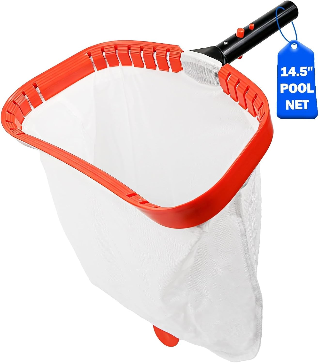 17.5&Prime; Pool Net Pool Skimmer Net W/ Double-Layer Netting Bag Aluminum Frame Deep