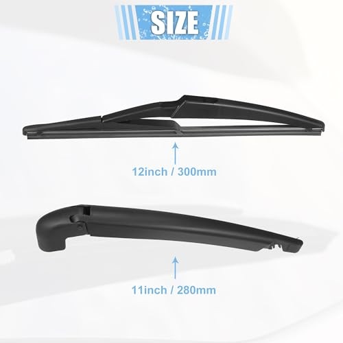 Rear Windshield Wiper Blade Arm Set Back Wiper Assembly Replacement Fit for