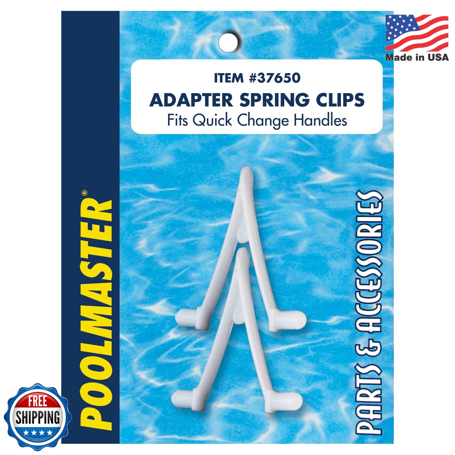 Poolmaster 37650 Swimming Pool Maintenance Adapter Spring V Clips for Pool Poles