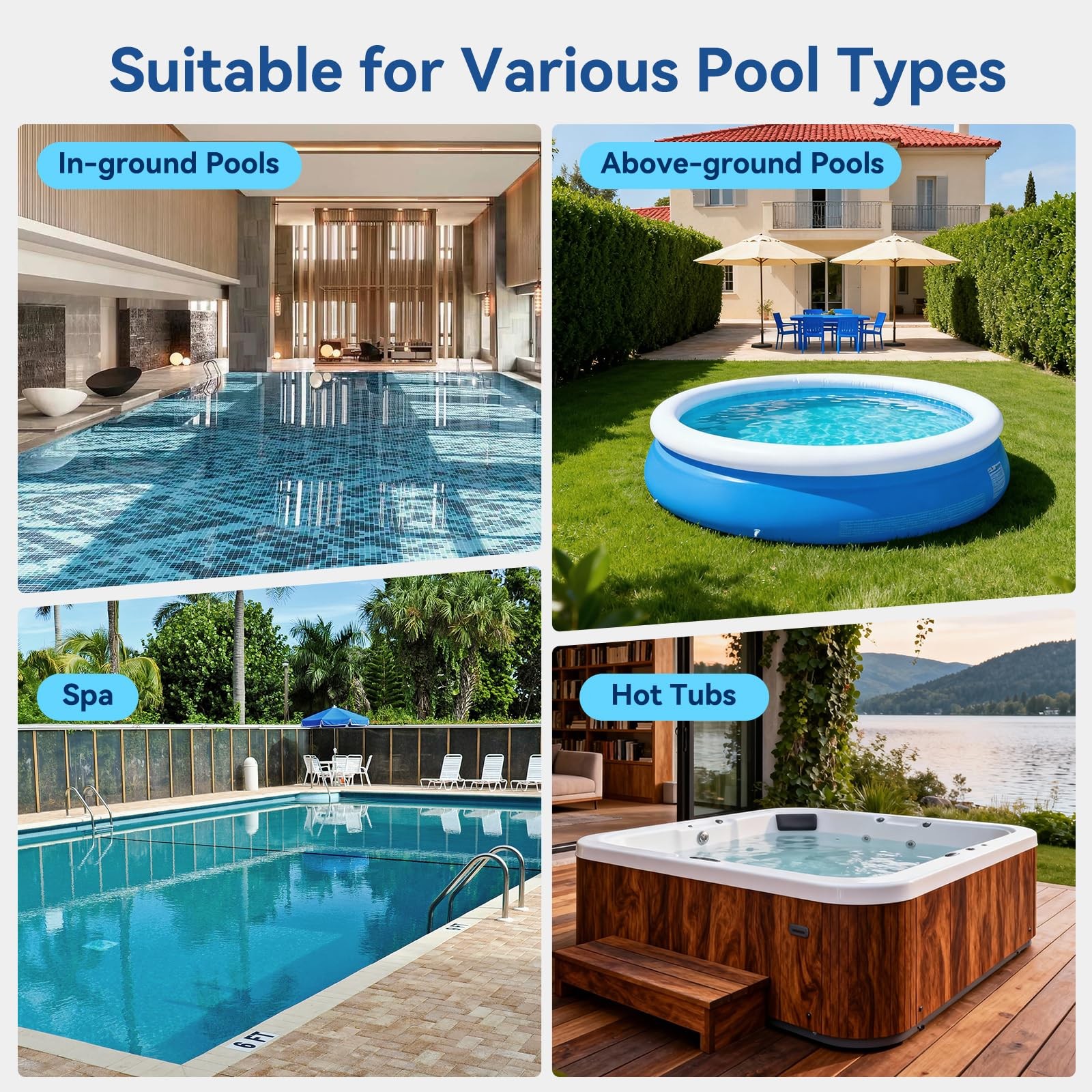 Cordless Pool Vacuum with Telescopic Pole, Powerful 30 GPM Suction, Advanced …