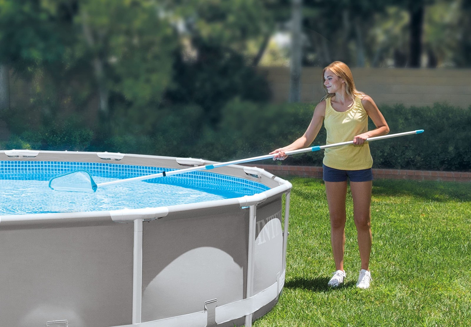 Intex 28002E Cleaning Maintenance Swimming Pool Kit with 1 Pack, Silver/Blue