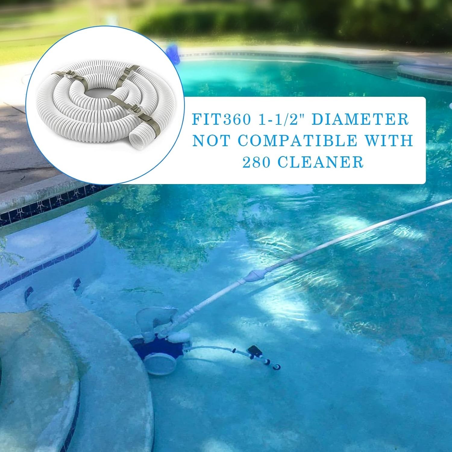 9-100-3102 Cuffless Feed Hose 6-Ft Replacement for Polaris Pool Cleaner Parts…
