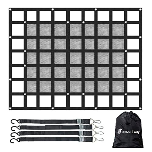 Surmountway Heavy Duty Cargo Net with Mesh—1100LBS Capacity—72&Prime;x57&Prime;