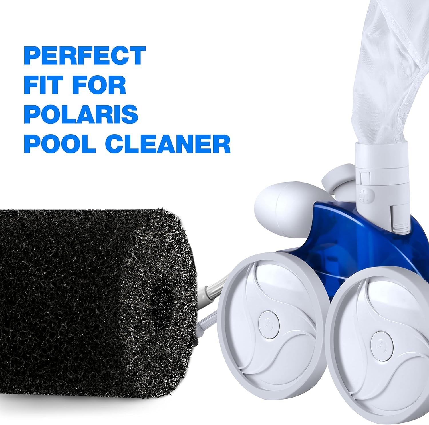 Self-Installation Black Tail Scrubbers for Polaris Pool Cleaners – 12 Count Pack