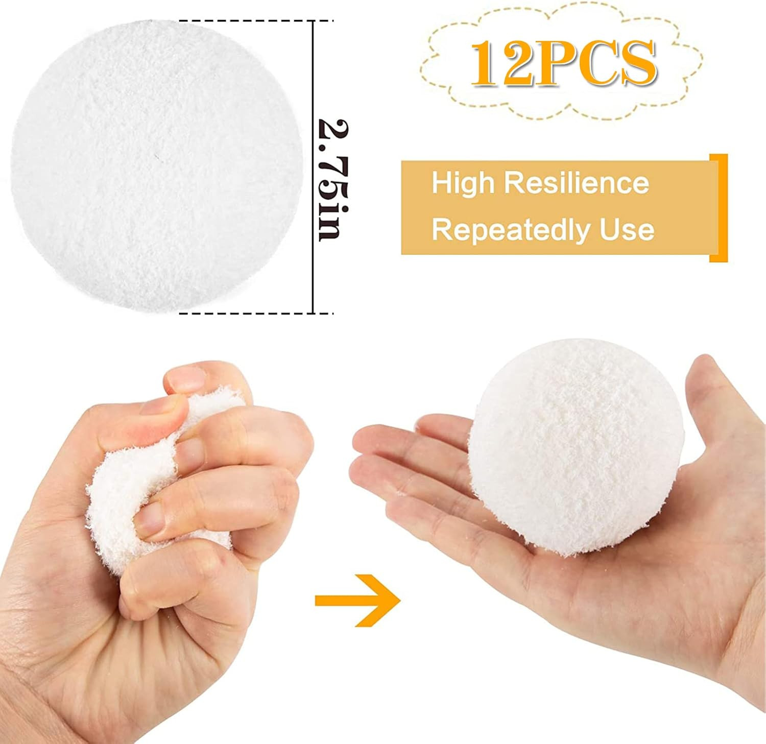 12 Pack Reusable Scum Eliminating Sponge Balls Washable Oil Absorbing Floating P