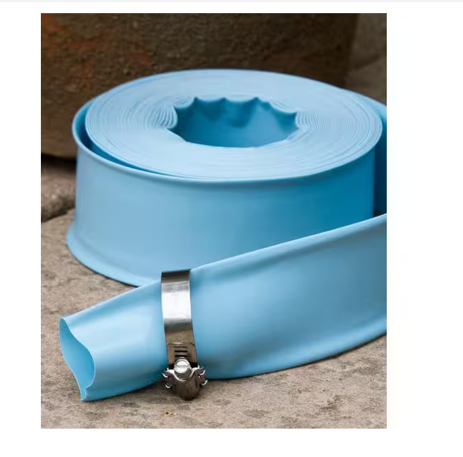 Ocean Blue 2&Prime; Backwash Hose w/Clamp for Pool Filters, Lay Flat RollUp Drain Hose