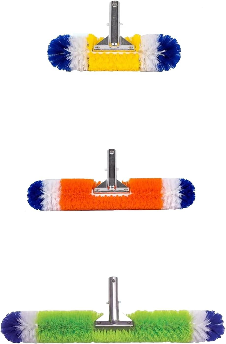 3 Pack 360° Pool Brushes for Pools, Spas & Hot Tubs – 12&Prime;, 18&Prime;, 24&Prime; Sizes