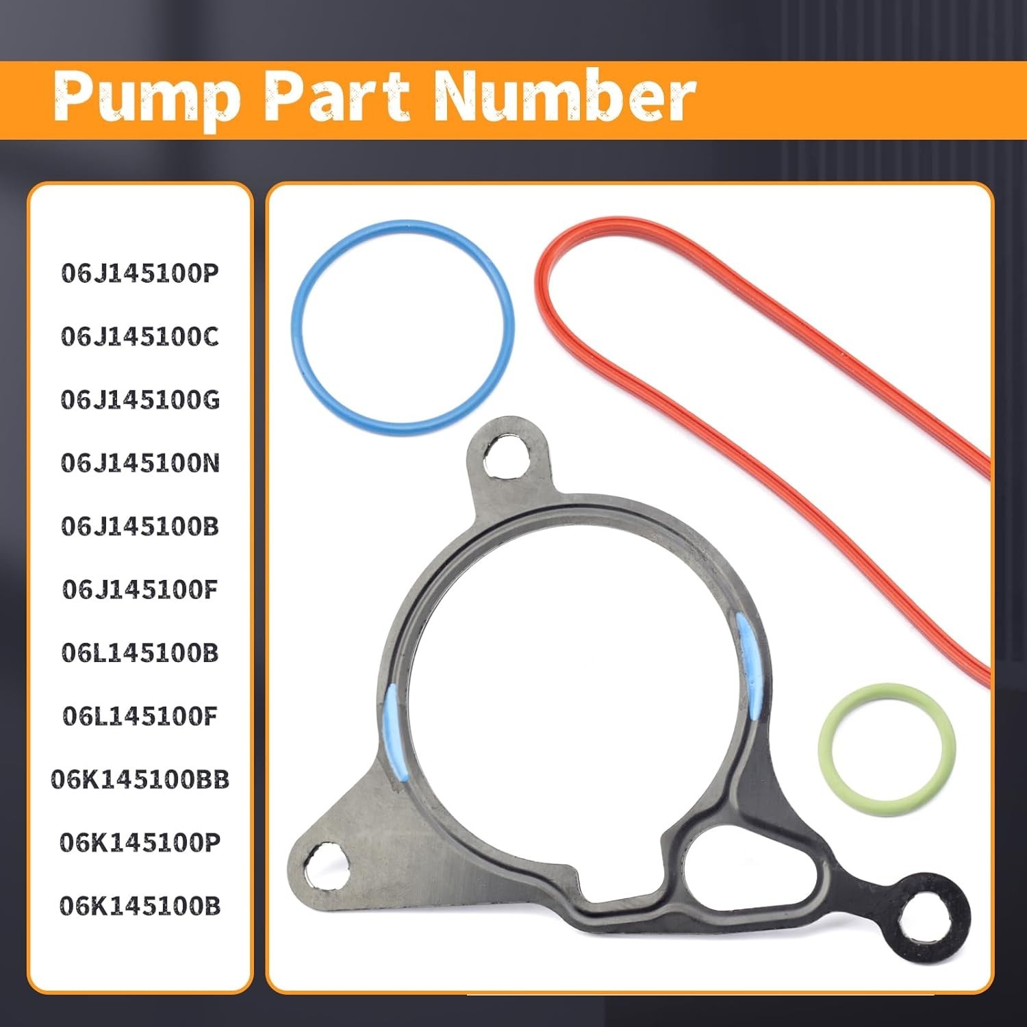 Vacuum Pump Reseal Rebuild Kit Compatible with VW & Aud A3 A4 A5 A6 Q5 Q7 1.8T