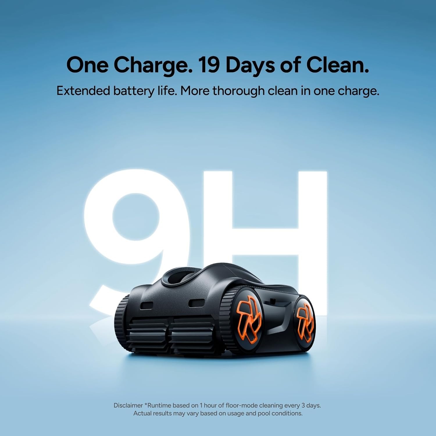 iGARDEN 9H Runtime Cordless Robotic Pool Cleaner Wall Climbing Waterline