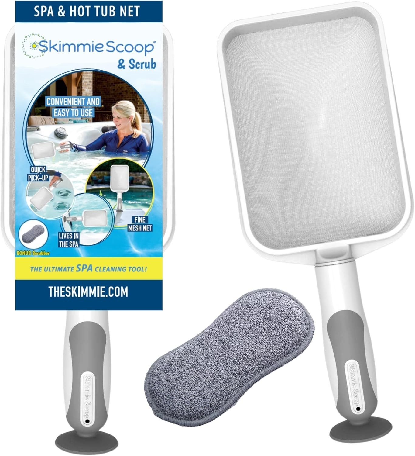 Spa Skimmer Handheld Fine Mesh Net for Pools Hot Tubs Cold Plunge Compact