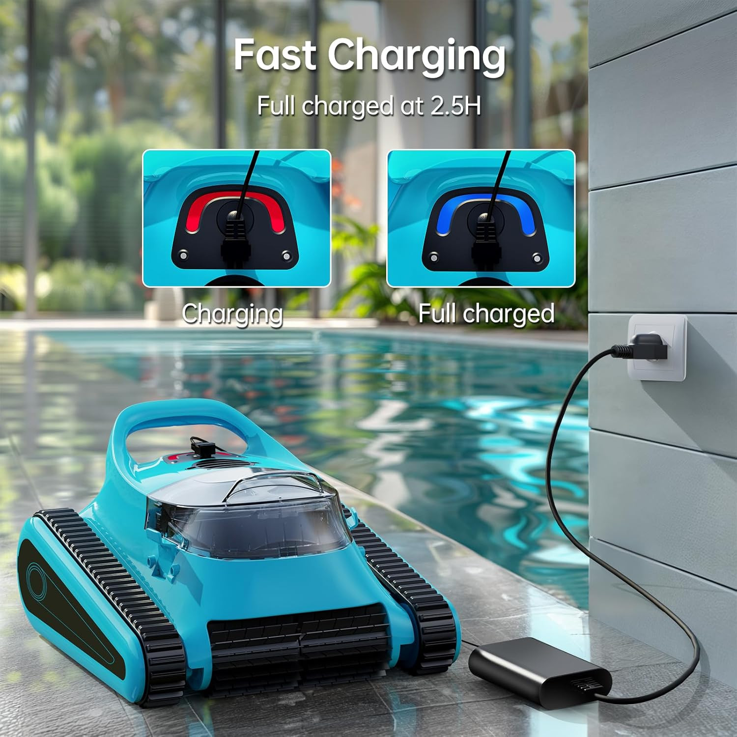 Automatic Pool Cleaner Wall Floor Waterline Cleaning for Inground Swimming Pools